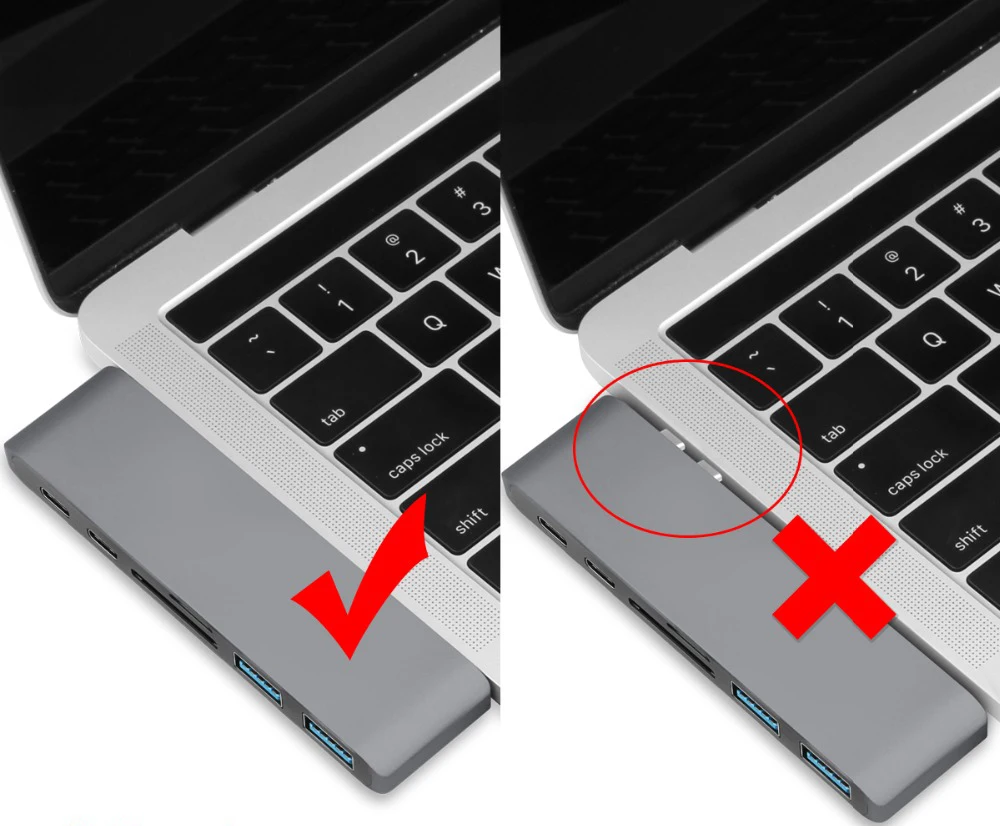 USB 3,1 type-C концентратор адаптер macbook pro usb c концентратор hdmi 7 в 1 4K Thunderbolt 3 USB C концентратор с TF считыватель SD карт слот PD для Pro Air