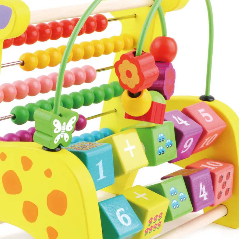 Multi-functional Deer Bead-stringing Toy Turning Plate Calculation Frame My13 Educational Toy Children Infants Early Education T