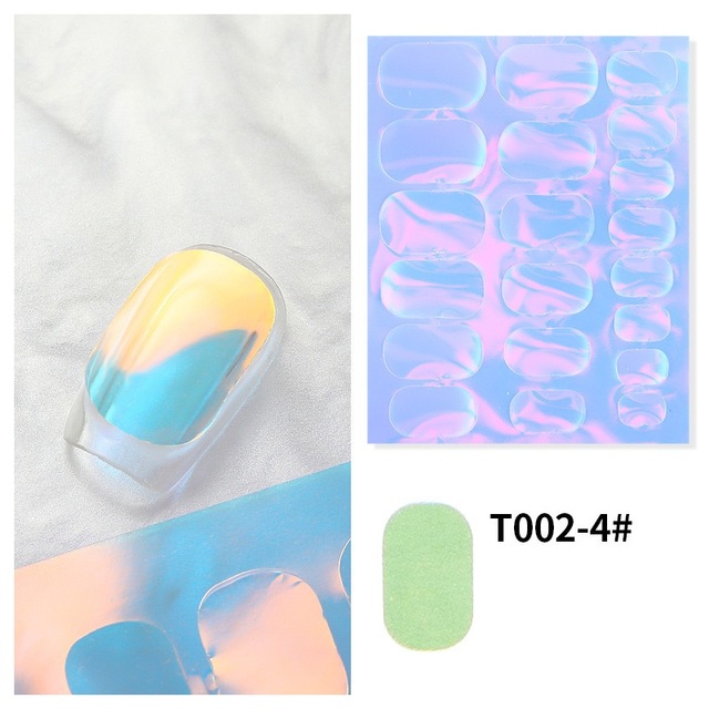 Aurora Ice Cube Cellophane Large Transfer Papers Dreamy Transparent Laser Shiny Candy Sticker for Nail Art Decal 10.8*8.5cm
