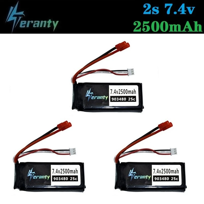 Литий полимерный аккумулятор TERANTY 7 4 в 2500 мАч для Syma X8C X8W X8G 903480 RC вертолет 2S В