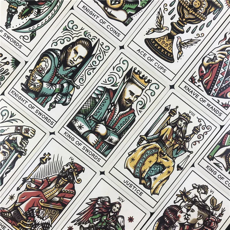 Тату карты Таро полная английская настольная игра колода карт вечерние Семейные