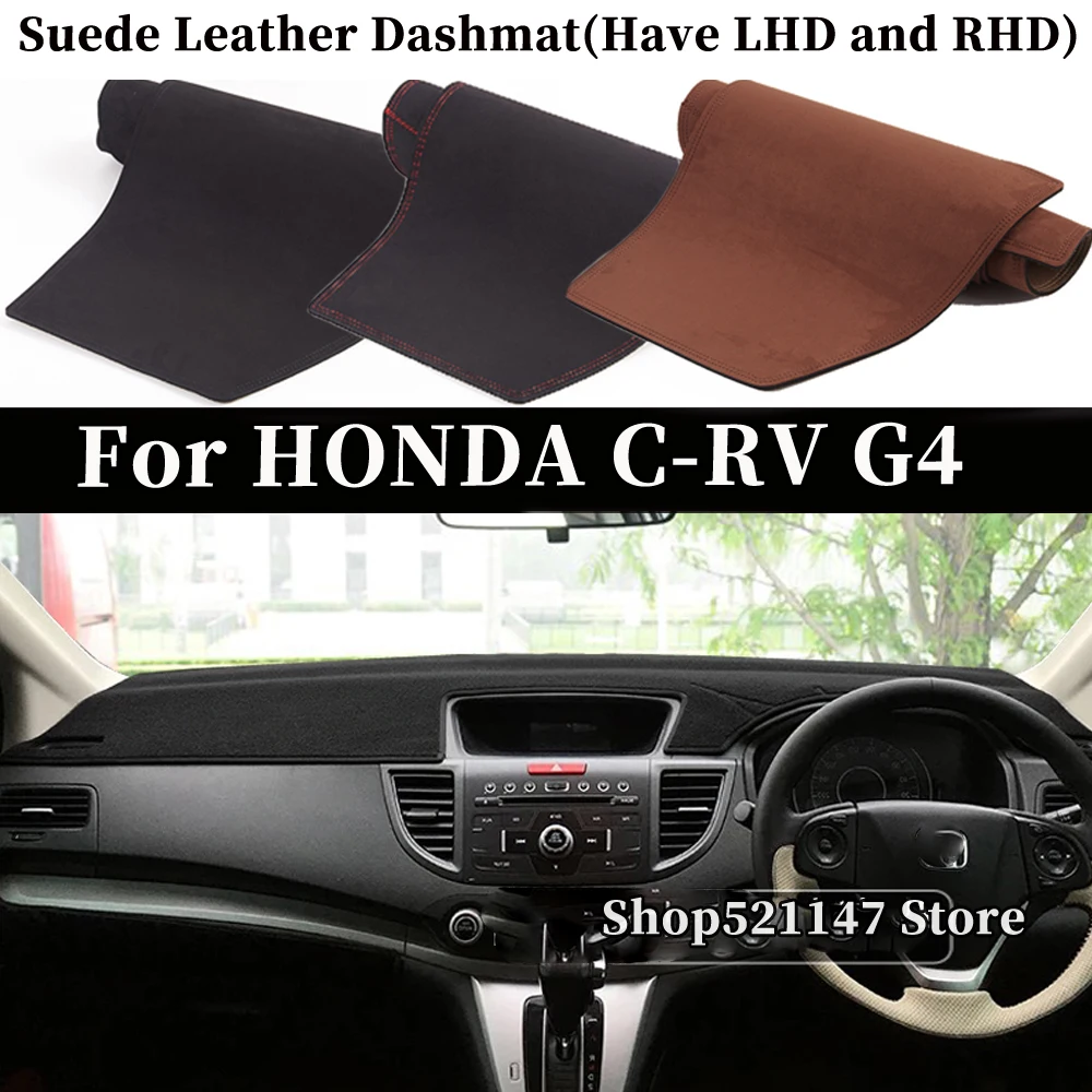 

Аксессуары для стайлинга автомобиля, замшевый кожаный коврик для приборной панели, коврик для приборной панели, коврик на заказ для HONDA CRV C-RV G4 2013 2014 2015 2016