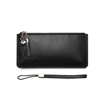 

Women Wallet PU Leather Ladies Card Holder Money Gift Solid Mobile Phone Fashion Coin Casual Long Purse Zipper Ultra Thin