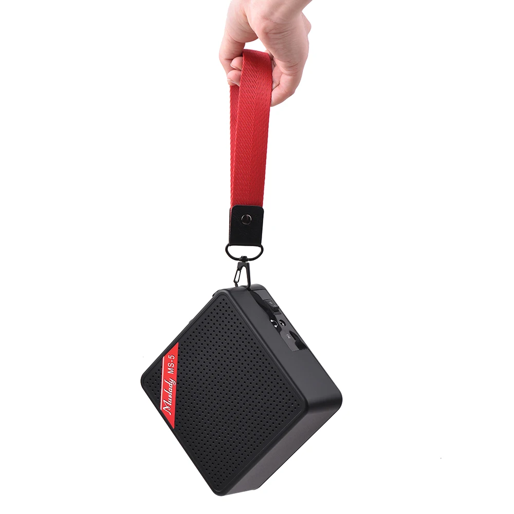 Muslady MS 5 Portable Mini Guitar Amplifier Amp Speaker 5W Support BT Connection with Memoey Card Slot Headphone Output