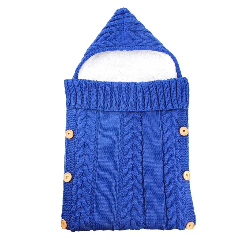 Спальный мешок для младенцев; милый мягкий спальный мешок для коляски; спальный мешок для малышей; kokon niemowle - Цвет: Синий