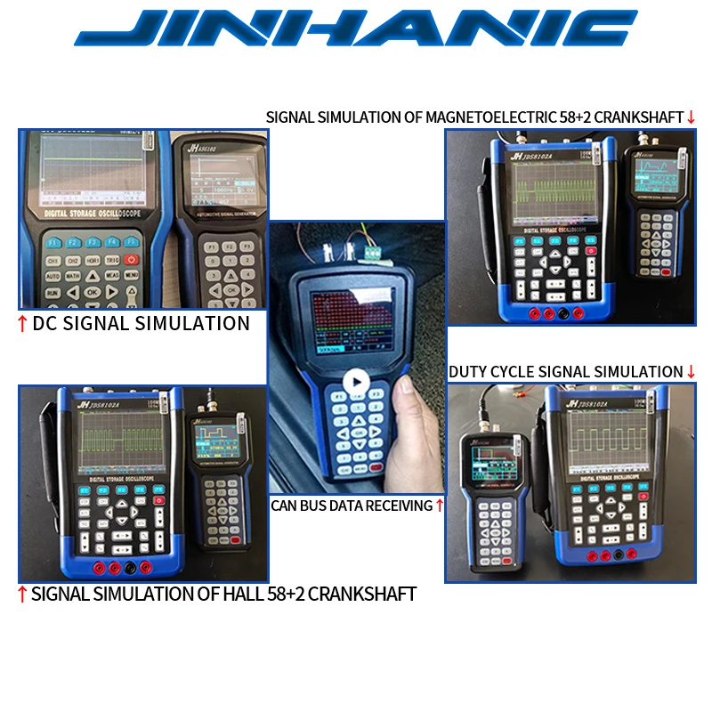 Цифровые портативные генераторы сигналов Jinhan ASG102 Бесплатный подарок электромагнитный клапан/драйвер двигателя автомобильный генератор сигналов с CAN