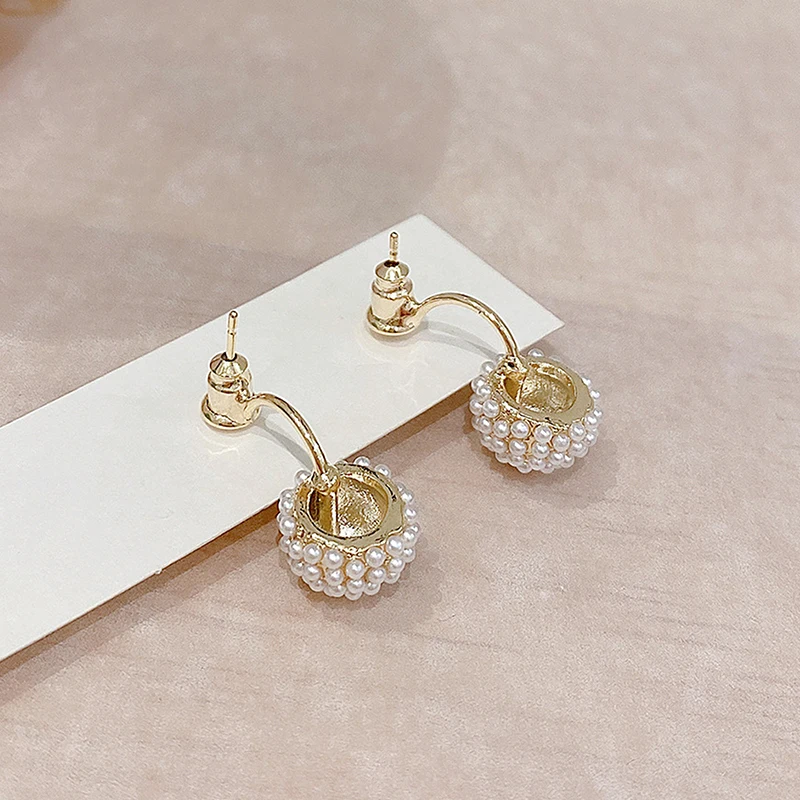 Korean Super Shine Exquisite Imitation Pearls Earrings for Women Cubic Zircon Temperament Charm Stud Earrings Wedding Jewelry - Image 6