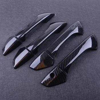 

beler 8pcs ABS Carbon Fiber Texture Side Door Handle Cover Trim Bezel Protector fit for Honda Accord Coupe 2008-2010 2011 2012