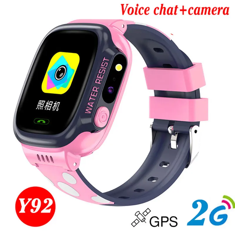 4G Детские умные часы IP67 водонепроницаемые умные часы gps wifi трекер камера видео звонок часы детские часы умные часы Y95 PK A36E K22 - Цвет: Y92 pink