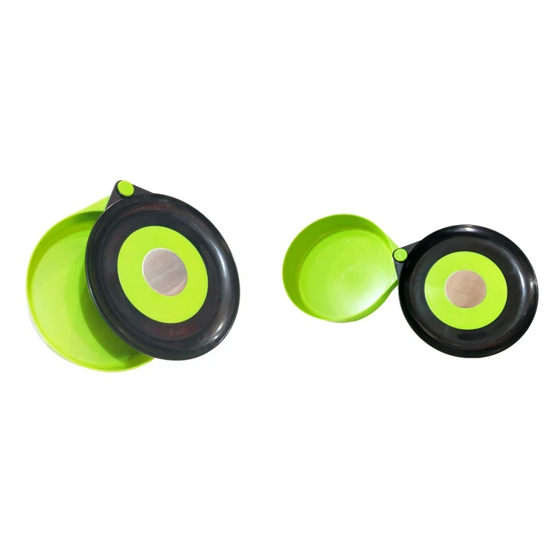 Fishing Bait Lure Storage Box Case Fishing Accessories Fishing Plastic Dual Magnetic Bait Box Tool Pull Bait Plate Dish
