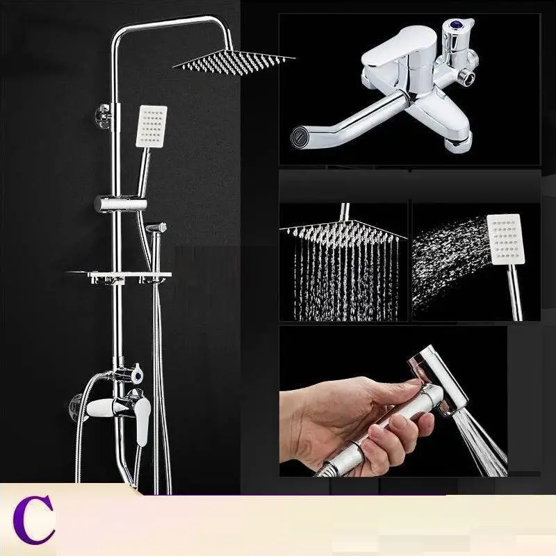 MODEL P Piscina Salle Bain Doccia Duschset Torneira Lavabo Conjunto De Regadera Do Banheiro Ducha Chuveiro Douche Душевая система для ванной комнаты - Цвет: MODEL P