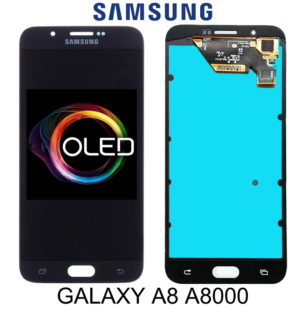 Для samsung Galaxy A8 A800 A8000 A800F Super AMOLED, ЖК-дисплей, сенсорный дигитайзер, экран в сборе, протестированная Замена