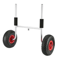 50kg 65kg capacidade de carga carrinho de caiaque destacável de poupança de energia de duas rodas carrinho de portador de caiaque portátil