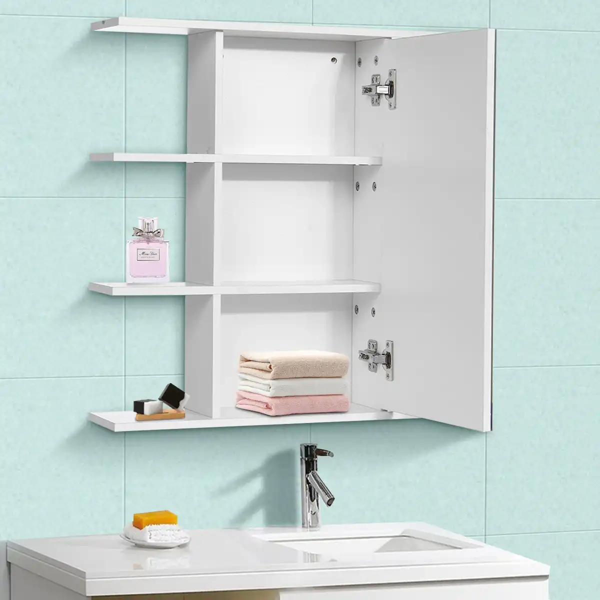 Bathroom Cabinet With Mirror Wall Mounted Bathroom Toilet Furniture Cabinets Cupboard Shelf Cosmetic Storager 60x60x145cm Aliexpress