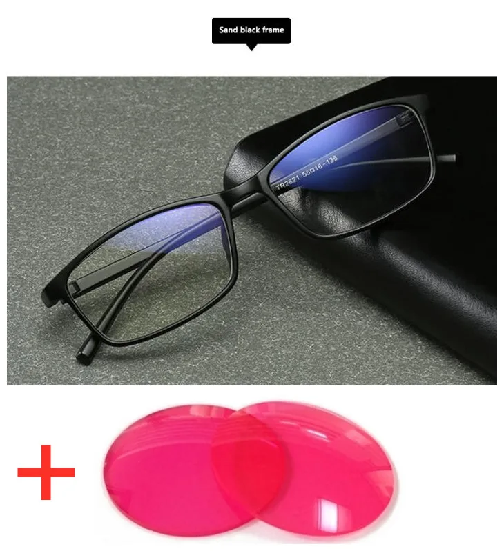 Sand frame Red GLTREE цветные очки для женщин и мужчин, красные, зеленые очки для слепоты с коробкой, водительские цветные очки G474 - Цвет линз: Sand frame Red