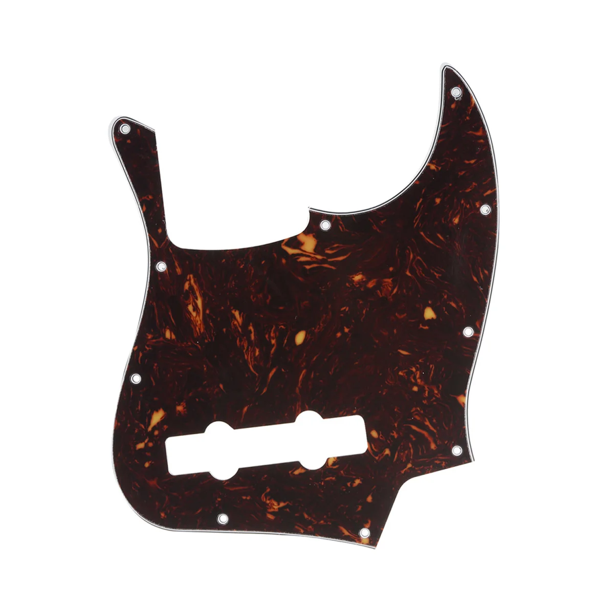 Musiclily Pro 5-String 10-Hole Contemporary J Bass Pickguard для Fender мексиканский джаз бас 4Ply черепаха