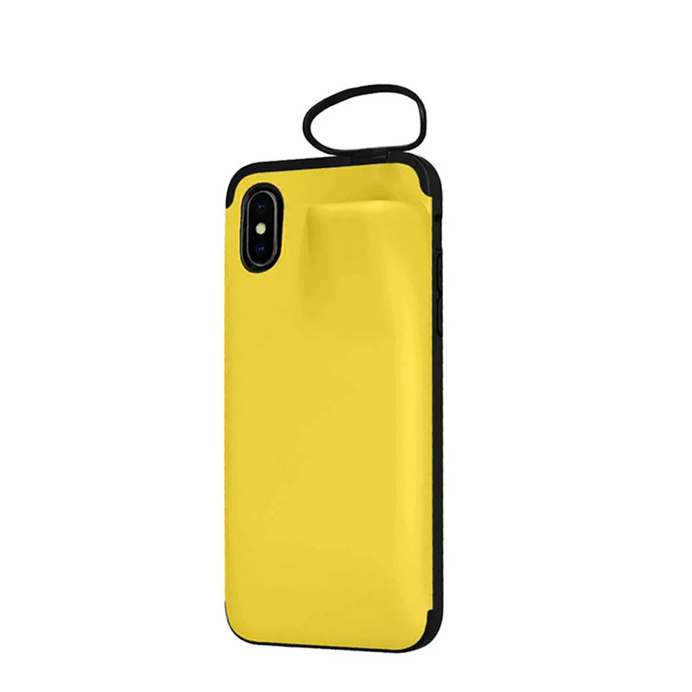 Унифицированный защитный совместимый для iPhone беспроводной Bluetooth гарнитура хранения чехол для телефона TU-shop - Цвет: yellow iPhone 7Plus