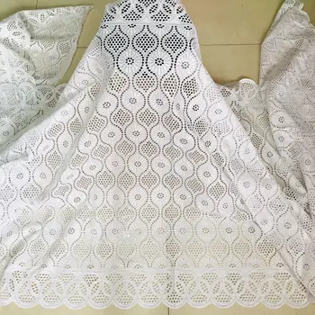 

white nigerian dry lace fabric Dubai 100%cotton fabric african lace fabric 2020 high quality swiss voile lace in switzerland