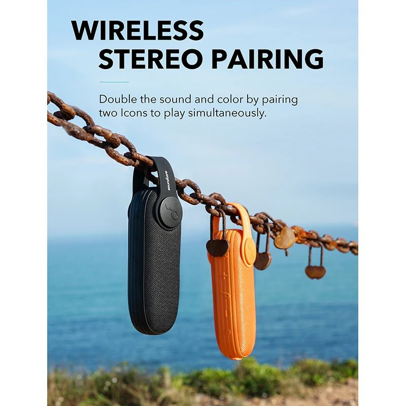 Soundcore значок от Anker, Bluetooth, Динамик, водонепроницаемы переносной динамик, IP67, водонепроницаемость, 12 часов проигрывания, встроенный микрофон