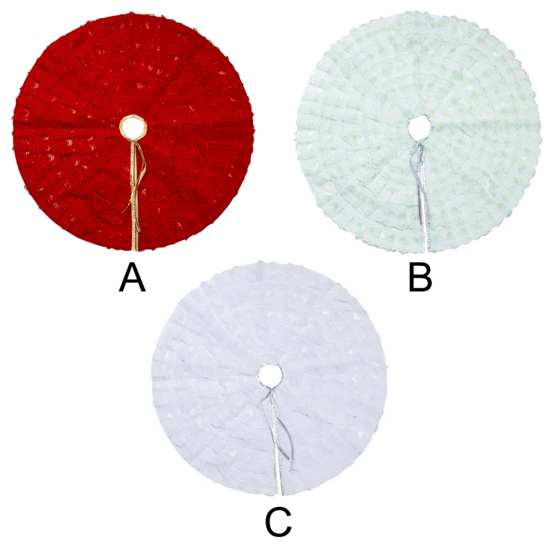 

Christmas Tree Skirt Lace Christmas Tree Skirt Soft Plush Christmas Tree Floor Mat Christmas Decorations