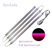Groleds Led для растений 12 Вт 24 Вт Светодиодный светильник для выращивания полный спектр фитолампа растительный светильник полный спектр Led 110 В 220 В лампа для выращивания гидро