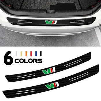 

Car Styling Rear Bumper Trunk Scuff Gurad Protector Stickers Carbon Fiber Decals for Skoda Octavia Fabia Yeti Fast Superb etc