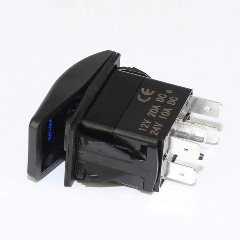 1PCS 5 Pin Marine Switch SPST ON-OFF Car Switch Boat Truck Light With Dual Illuminated LED Waterpoof 20A