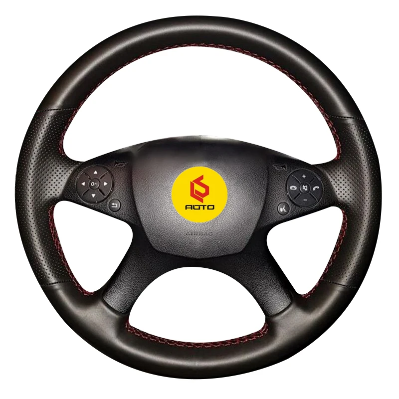 Ручной чехол на руль для Mercedes Benz W204 C Class 2007 2010 C280 C230 C180 C260 C200 C300|Чехлы руль| |