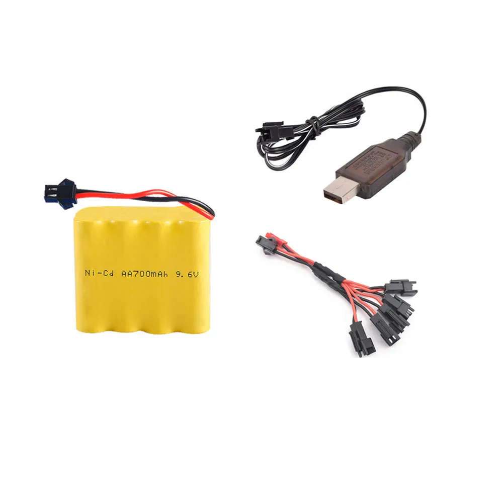 Ni-CD аккумулятор 9 6 в 700 мАч + USB зарядное устройство для радиоуправляемых игрушек