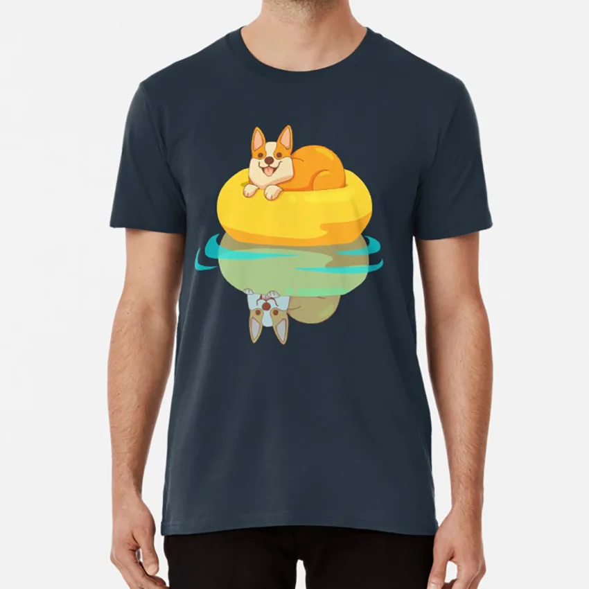 Летняя футболка Corgi Dog Corgilove летняя Digitalart corgiприклад бассейн Плавание счастливый