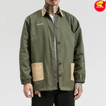 

Hero Japanese Autumn Street Cotton Jacket Black Red Hip Hop Coat Us Size XS-XXL