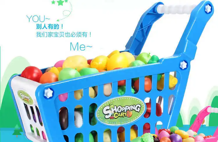 [Play House Toys] Children Kitchen Toy Birthday Cake Model Dining Table Set Kitchenware Supermarket Trolley