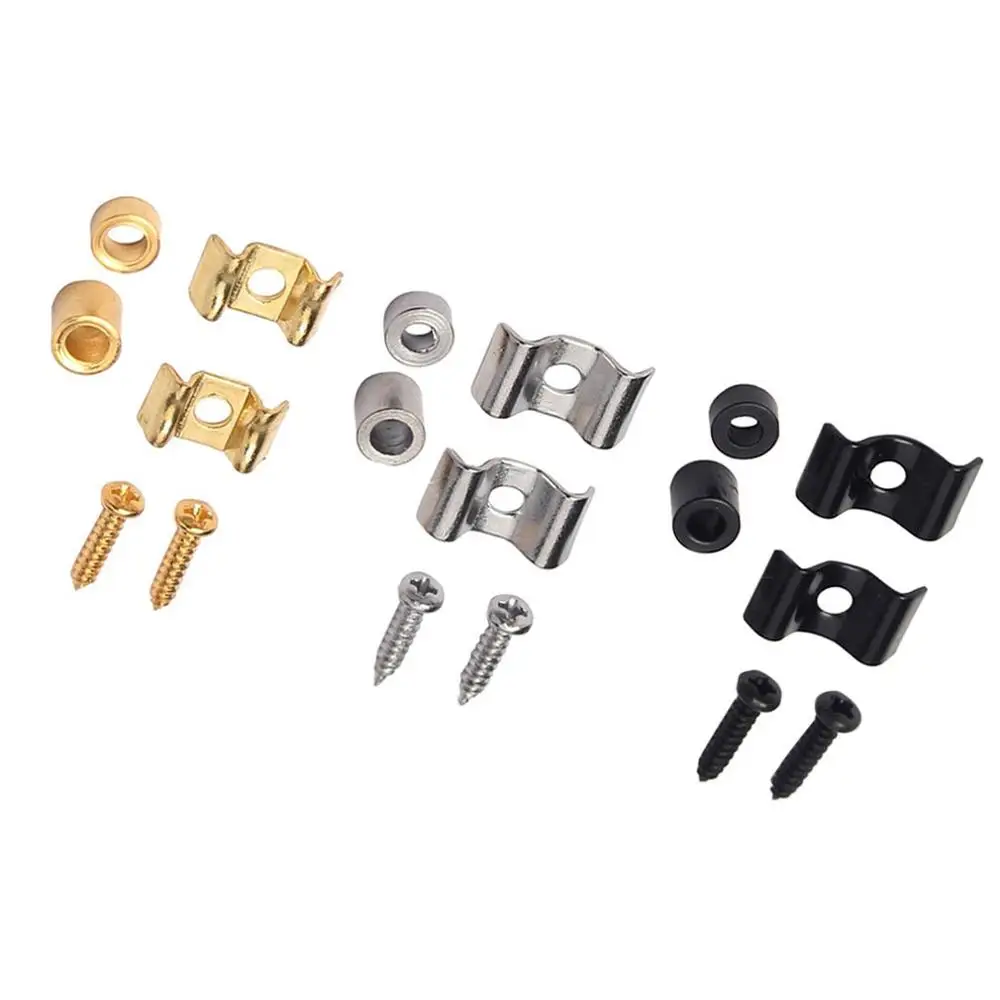 

1 Set 3 Colors Electric Guitar Strings Retainer Metal String Tree Guide Retainer for Guitar Bass Replacement Parts