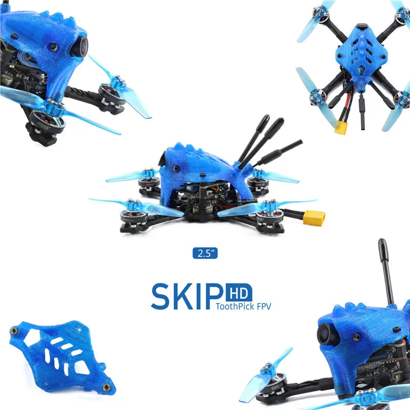 

GEPRC For SKIP HD 105mm 2.5inch ToothPick RC Drone PNP/BNF W/ Caddx Baby Turtle V2 1080P 5.8G 200mW VTX Full 3K Carbon Plate