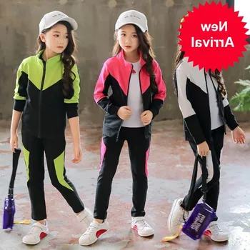 

Clothing Set Girls Children 2020 Spring Autumn Sports Suit Long Sleeve Girls Tracksuits for Kids Clothes 4 6 8 10 12 13 Years