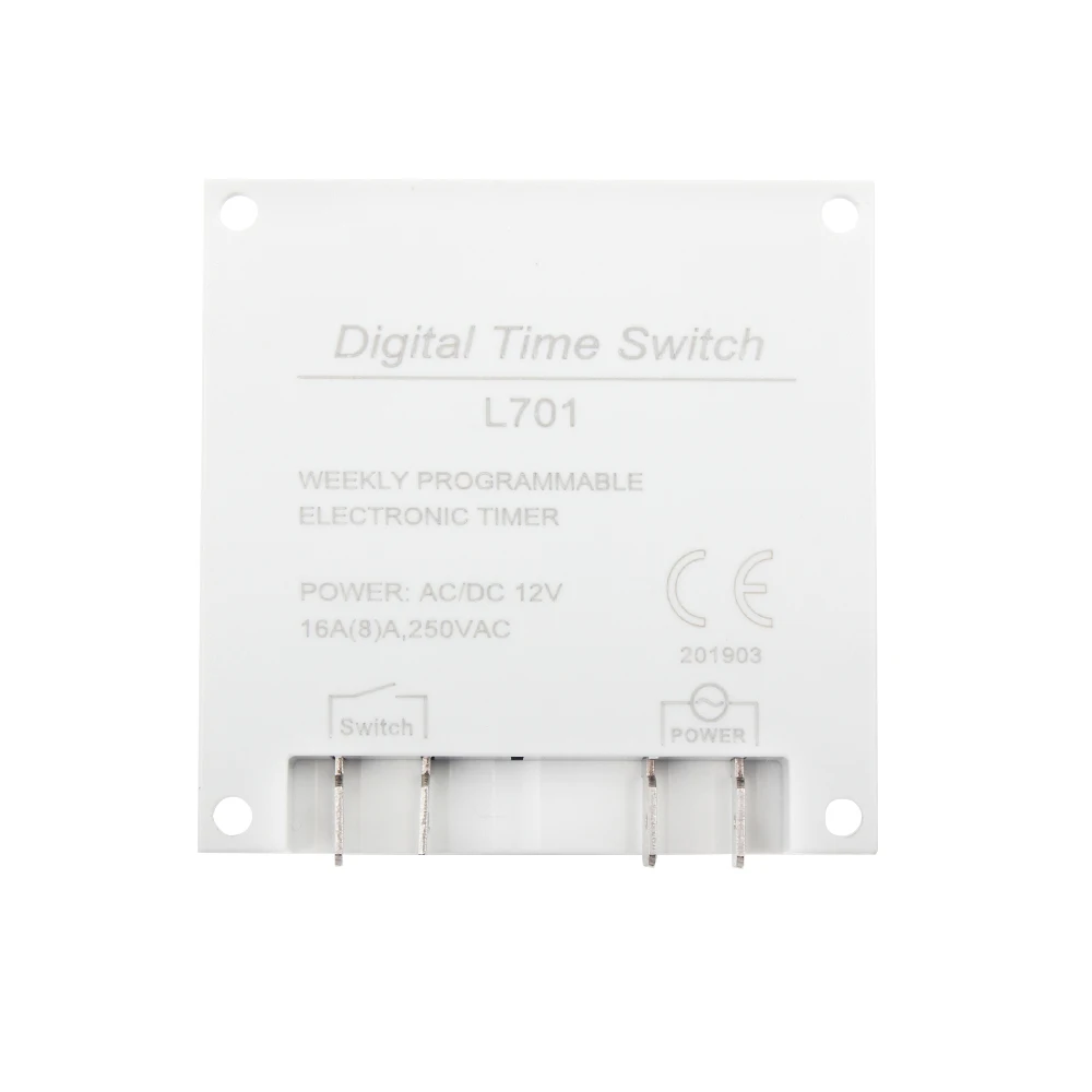 New type L701 AC 220V-250V 12V 110V 24V 16A Digital Timer controller 7 Days  Weekly Programmable Timer Switch Minutes Counter