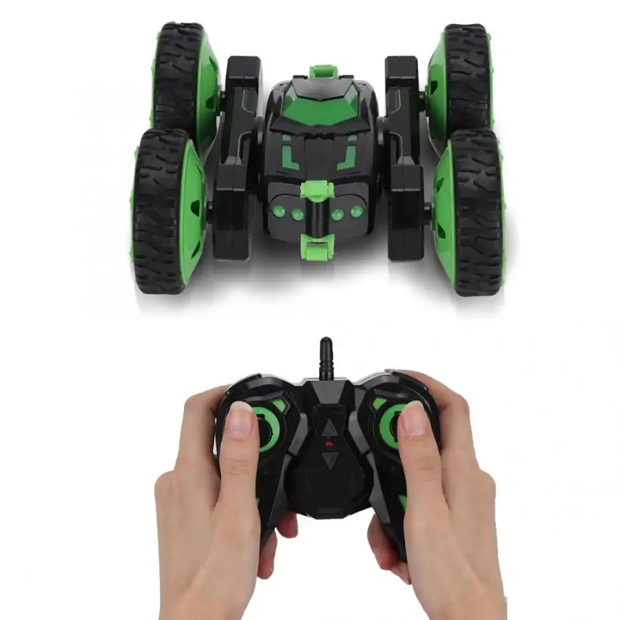 

Hot Electric Wireless Remote Control Car Model Toy with Light for Children 360 Degree Rotation Roll Double-sided Stunt Car