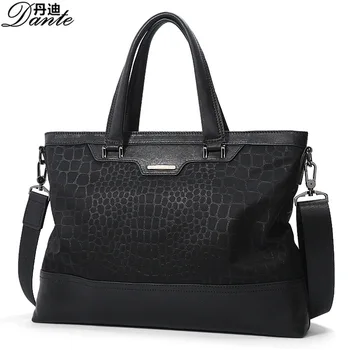 

dante Men's Cowhide Leather Briefcase Mens Genuine Leather Handbags Crossbody Bags High Quality Luxury Business Messenger Bags
