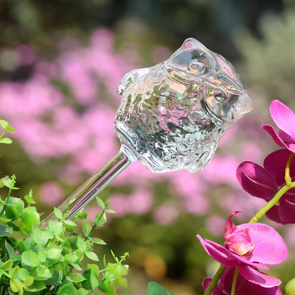Форма Совы прочное стекло самополив сад прозрачное автоматическое устройство орошения садовый стеклянный разбрызгиватель для воды
