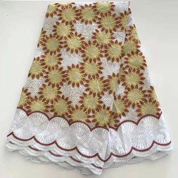 

Fashion swiss voile lace in switzerland embroidery african lace fabric high quality 5yards nigerian lace fabric for dress LG340