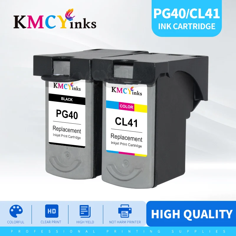 KMCYinks PG 40 CL 41 чернильный картридж для Canon PG-40 CL-41 Pixma iP1800 iP1200 iP1900 iP1600 MX300 MX310 MP160 MP140