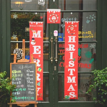 

Christmas Couplet hanging cloth Curtain Couplet Decorative Home Hanging
