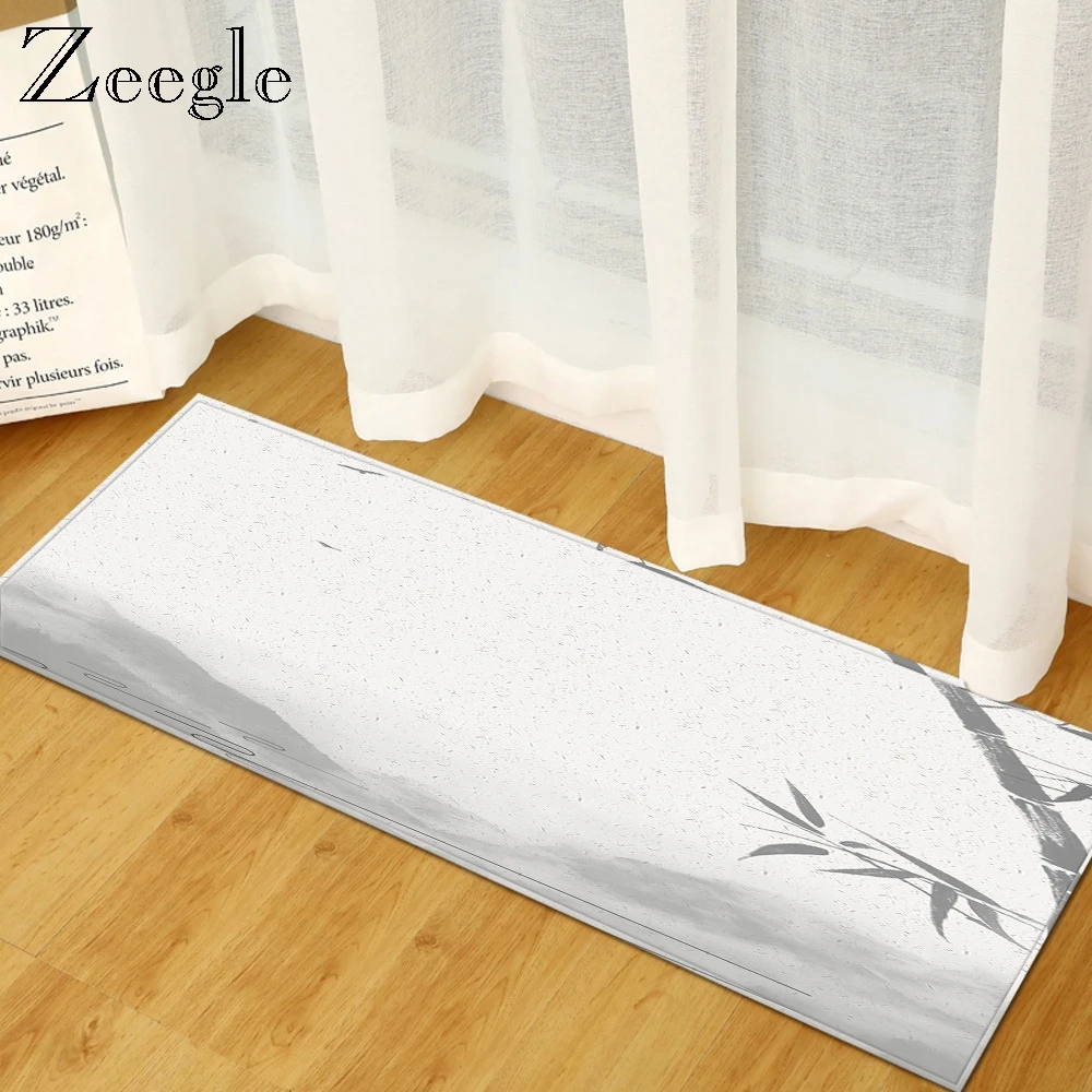 Zeegle Outdoor Entrance Mat Welcome Mat for Hallway Living Room Rug Modern Bathroom Carpet Non-slip Absorption Toilet Carpet