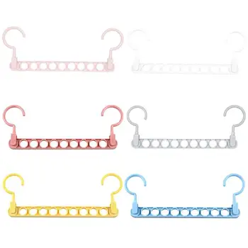 

1pcs Nine-hole Magic Hanging Clothes Hanger Multi Function Hanger Home Kitchen Storage Artifact Anti-skid Drying X9X00232