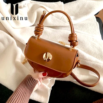 

UNIXINU New Fashion PU Leather Saddle Bags for Women 2020 Luxury Messenger Bag Casual Small Crossbody Bag Women Handbags