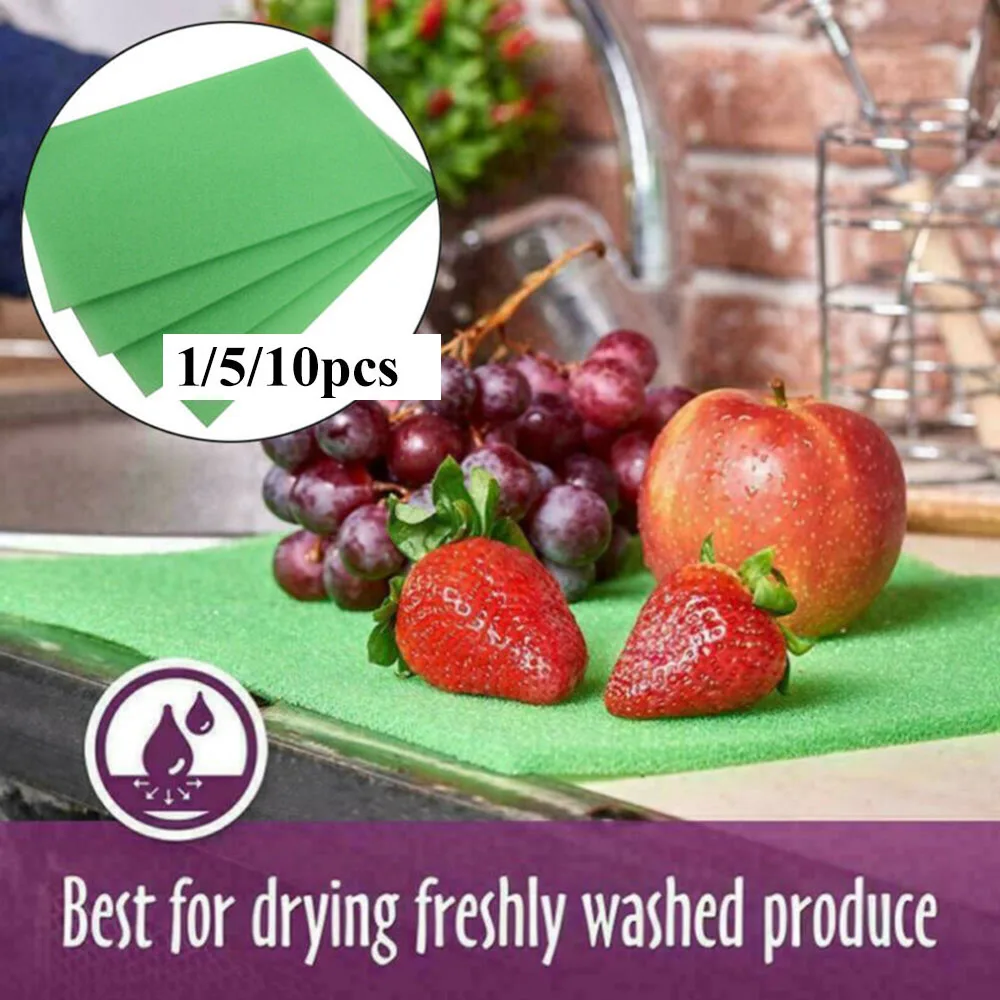 1/5/10Pcs Filter Sponge For Refrigerator Mildew Proof Vegetable Fruit Anti-mildew Refrigerator pad Kitchen tool Fresh mat ► Photo 2/5