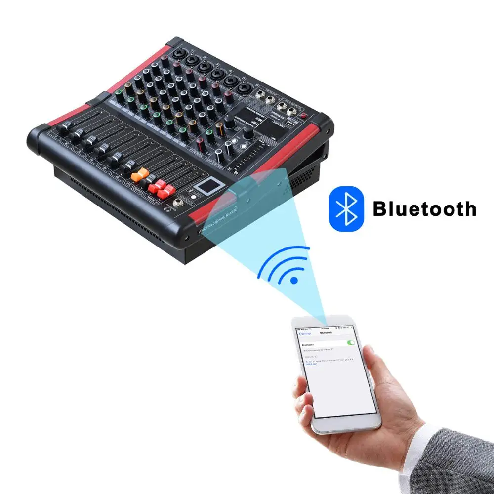 Freeboss MINI6 P 6 каналов усилитель мощности микшерный пульт Bluetooth запись 99 DSP эффект 2x170