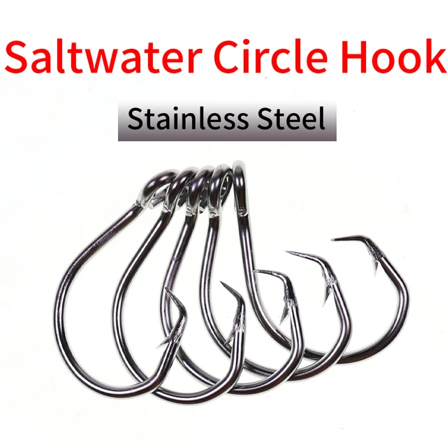 8/0-18/0 Saltwater Fishing Hook Imported Stainless Steel Barbed