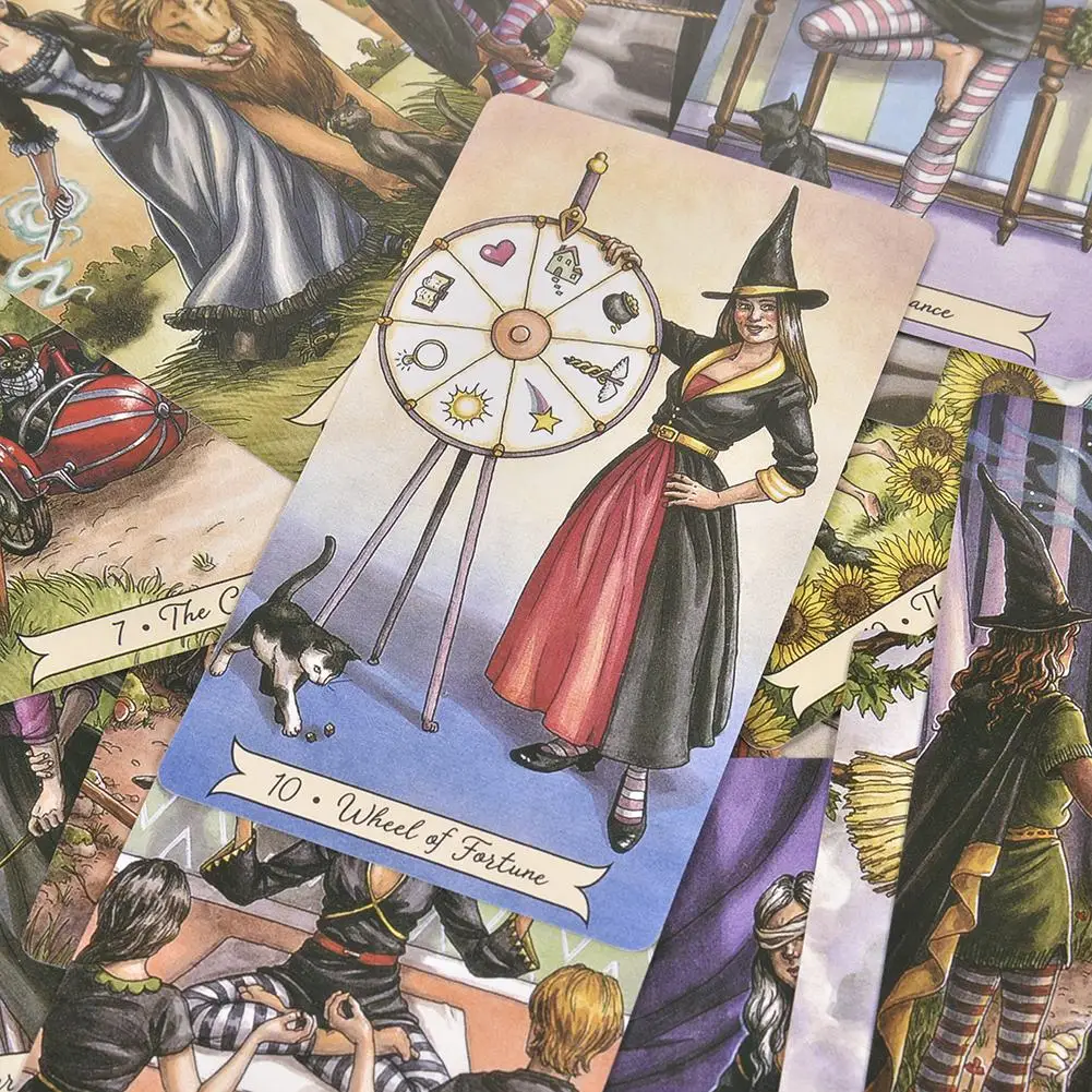 78PCS Everyday Witch Tarot Cards Deck Fate Divination Table Games Playing Card Family Party Entertainment 78PCS Everyday Witch Tarot Cards Deck Fate Divination Table Games Playing Card Family Party Entertainment