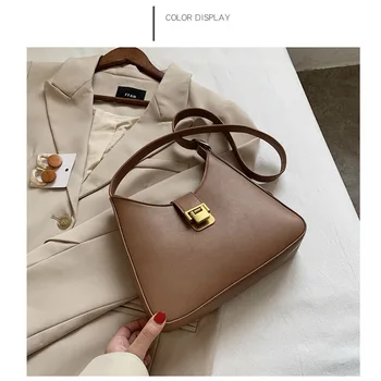 

Vintage PU Leather Half Moon Bags for Women 2020 Trending Designer Crossbody Shoulder Handbags Women's Trend Hand Bag Borsa